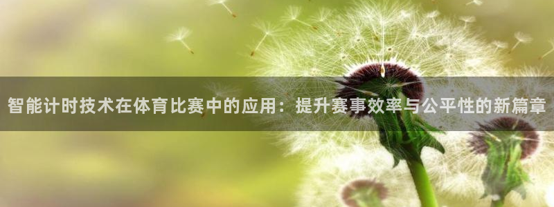 智能计时技术在体育比赛中的应用：提升赛事效率与公平性的新篇章
